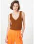 Madewell Top brodat maro caramel - Pled.ro