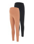 MAMALICIOUS Leggings 'Charlie' maro deschis / negru - Pled.ro