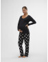 MAMALICIOUS Pijama 'Mira' negru / alb - Pled.ro