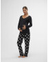 MAMALICIOUS Pijama 'Mira' negru / alb - Pled.ro