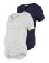 MAMALICIOUS Tricou 'Alison' bleumarin / alb - Pled.ro