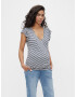 MAMALICIOUS Tricou 'GISELE' bleumarin / alb - Pled.ro