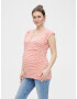 MAMALICIOUS Tricou 'Gisele' corai / alb - Pled.ro