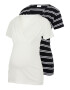 MAMALICIOUS Tricou 'Sia' negru / alb - Pled.ro