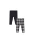 MANGO KIDS Leggings negru / alb amestacat - Pled.ro