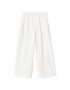 MANGO KIDS Pantaloni 'Lino' alb murdar - Pled.ro