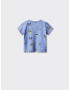 MANGO KIDS Tricou albastru / bleumarin / galben curry / alb - Pled.ro