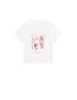 MANGO KIDS Tricou 'BOSS' rosé / alb murdar - Pled.ro