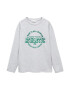 MANGO KIDS Tricou 'CHAMPION' gri amestecat / verde iarbă / alb - Pled.ro