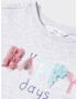 MANGO KIDS Tricou 'CUPCAKE' gri deschis / verde jad / rosé / alb - Pled.ro