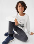 MANGO KIDS Tricou ecru / bleumarin / gri - Pled.ro