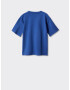 MANGO KIDS Tricou 'FRANJI' albastru cobalt / albastru porumbel / alb - Pled.ro