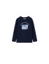 MANGO KIDS Tricou 'Snow' bleumarin / albastru deschis / alb - Pled.ro