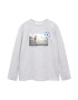 MANGO KIDS Tricou 'VICTORY' albastru / gri închis / gri amestecat / alb - Pled.ro