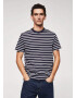 MANGO MAN Tricou bleumarin / alb - Pled.ro