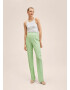 MANGO Pantaloni bej / verde pastel - Pled.ro