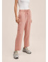 MANGO Pantaloni 'Linen' roz pal - Pled.ro