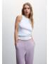 MANGO Pantaloni mov pastel - Pled.ro