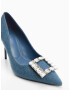 MANGO Pumps 'Lour' albastru denim / argintiu / transparent - Pled.ro