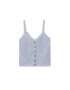 MANGO Top brodat 'Tila' albastru pastel - Pled.ro