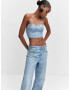 MANGO Top 'SHINNY' albastru denim - Pled.ro