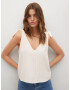 MANGO Top 'TEXT-H' crem - Pled.ro