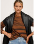 MANGO Tricou 'Larin' maro caramel / negru - Pled.ro