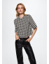 MANGO Tricou 'Nice' negru / alb - Pled.ro