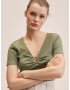 MANGO Tricou verde stuf - Pled.ro