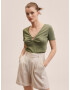 MANGO Tricou verde stuf - Pled.ro