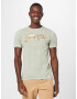 MARJO Tricou 'Richard' maro caramel / maro pueblo / gri metalic / verde pastel - Pled.ro