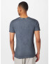 MARJO Tricou 'Torben' albastru fumuriu / albastru porumbel / gri denim / alb - Pled.ro