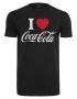 Merchcode Tricou 'Coca Cola I Love Coke' roșu / negru / alb - Pled.ro