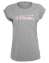 Merchcode Tricou gri amestecat / fucsia / alb - Pled.ro