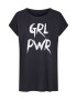 Merchcode Tricou 'Grl Pwr' negru / alb - Pled.ro