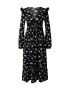 Miss Selfridge Rochie azur / negru / alb - Pled.ro