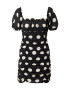 Miss Selfridge Rochie negru / alb - Pled.ro