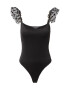 Miss Selfridge Tricou body negru - Pled.ro