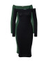 Missguided Rochie verde smarald / negru - Pled.ro