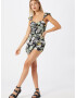 Missguided Salopeta 'Tropical' verde / negru / alb - Pled.ro