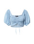 Missguided Tricou 'CHAMBRAY' albastru deschis - Pled.ro