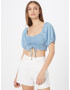 Missguided Tricou 'CHAMBRAY' albastru deschis - Pled.ro