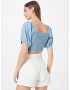 Missguided Tricou 'CHAMBRAY' albastru deschis - Pled.ro