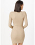 Misspap Rochie tricotat gri taupe - Pled.ro