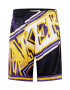 Mitchell & Ness Pantaloni sport 'NBA LAKERS' mov închis / portocaliu / negru / alb - Pled.ro