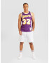 Mitchell & Ness Tricou funcțional 'LOS ANGELES LAKERS - MAGIC JOHNSON' galben auriu / mov vânătă / alb - Pled.ro