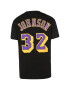 Mitchell & Ness Tricou 'Magic Johnson Los Angeles' galben / lila / negru - Pled.ro