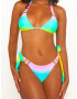 Moda Minx Slip costum de baie albastru / galben / verde / roz - Pled.ro