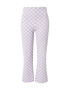 Monki Pantaloni mov pastel / alb - Pled.ro