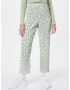 Monki Pantaloni verde deschis / alb - Pled.ro